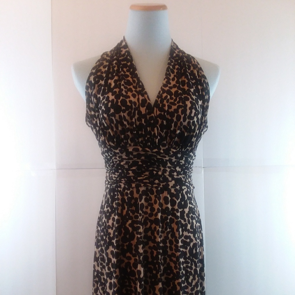 Evan Picone Black and Tan Dress Size 6